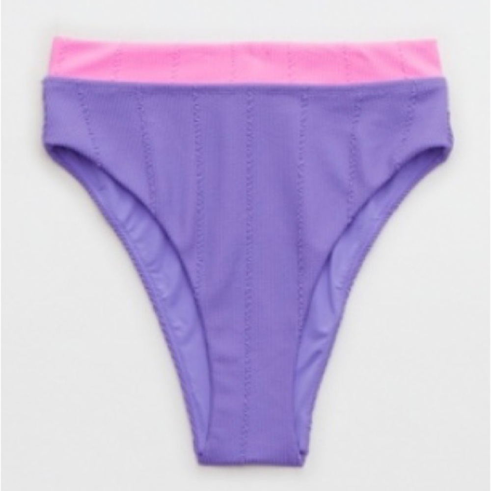 NWT Aerie Crinkle High Cut Cheeky Bikini Bottom